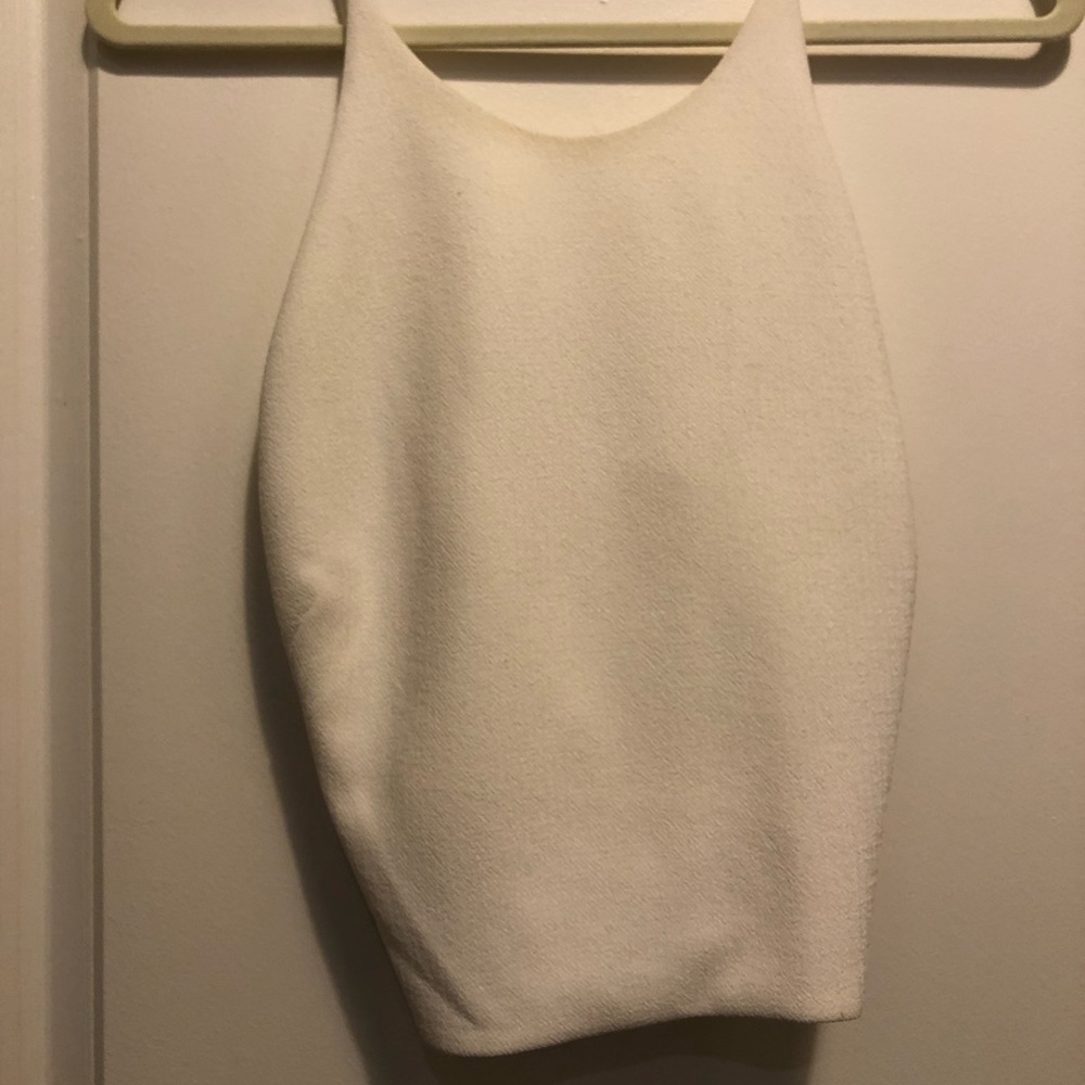 White formal crop top